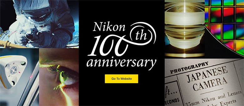 尼康100周年LOGO，尼康100周年标志，尼康品牌设计，相机品牌设计，数码相机标志