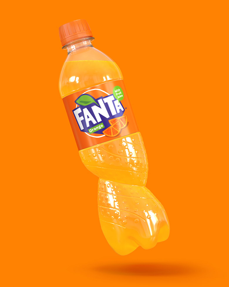 芬达（FANTA）标志，芬达（FANTA）LOGO，芬达（FANTA）品牌形象设计，饮品包装设计，饮品品牌设计