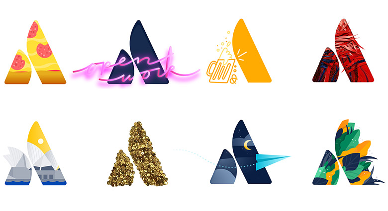 AtlassianLOGO，Atlassian标志，Atlassian形象设计，软件开发标志设计，软件开发品牌设计