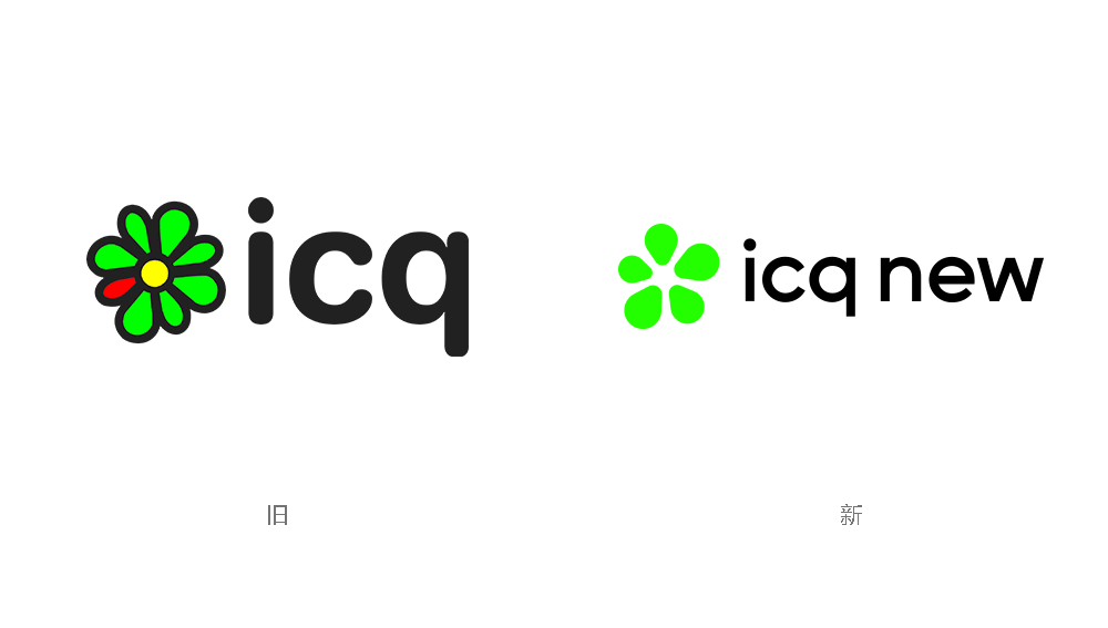 ICQ即时聊天软件LOGO,ICQ即时聊天软件标志,ICQ即时聊天软件品牌形象设计,聊天软件品牌设计